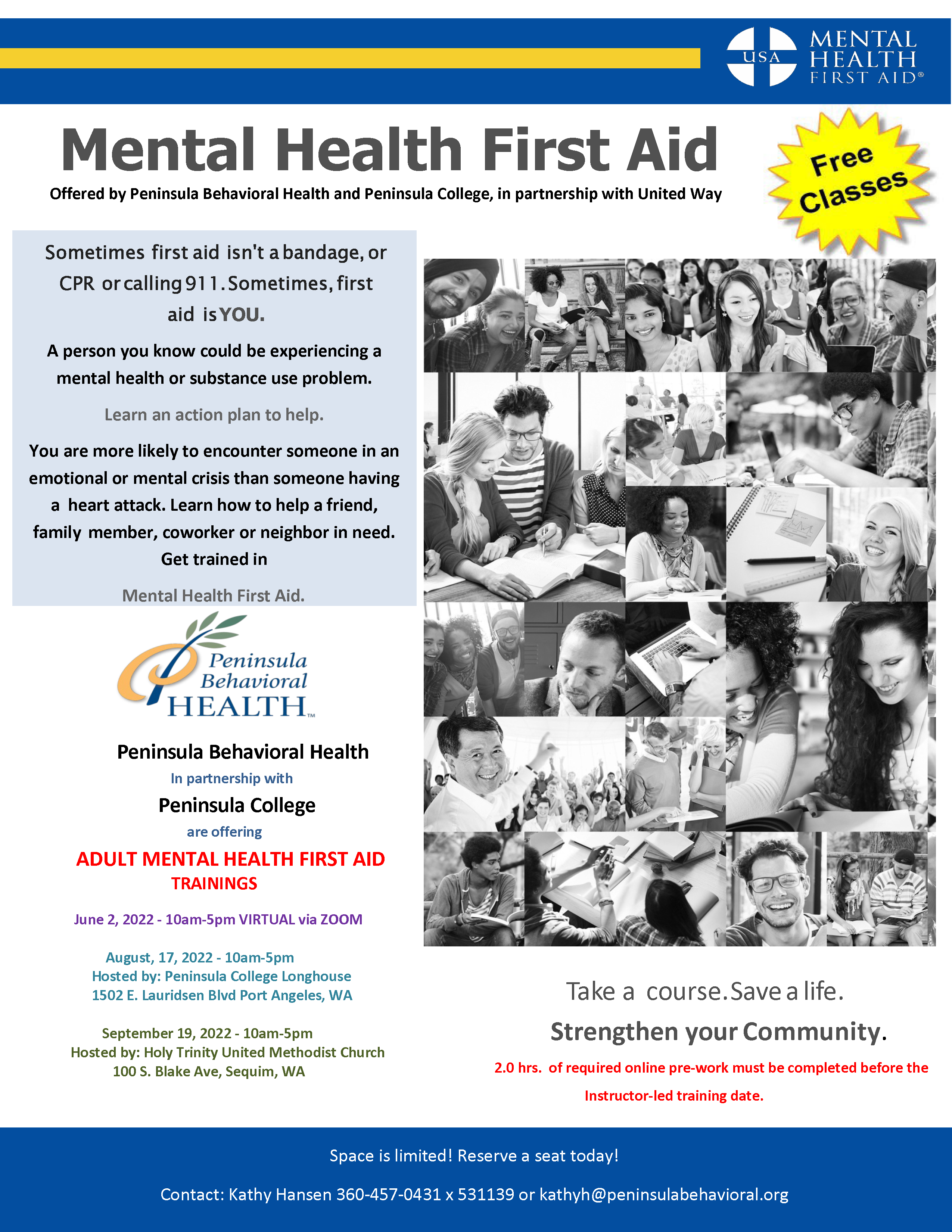 2022-Adult MHFA Flyer-All Trainings